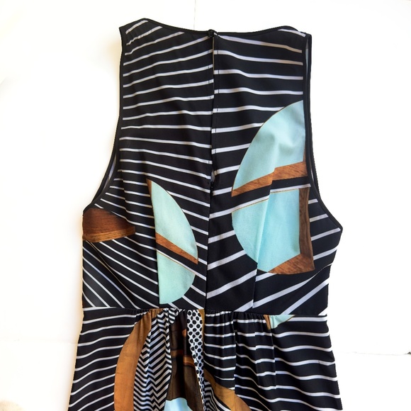 Clover Canyon Maxi Dress Lightweight Multicolored Geometric & Floral Pattern  S - Picture 3 of 10